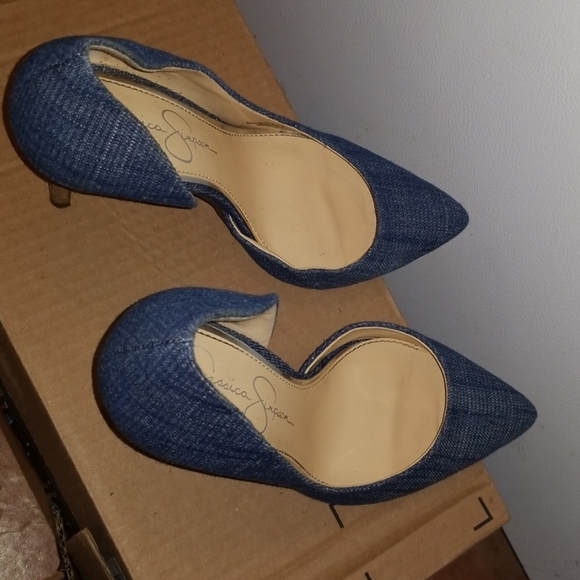 JESSICA SIMPSON - denim heels - Picture 5 of 6